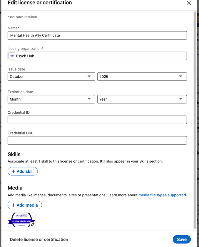 Mental Health Ally Certificate